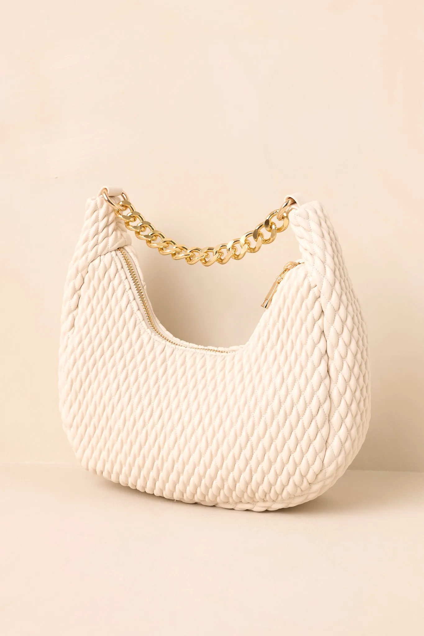 Streak Of Destiny Ivory Faux Leather Handbag