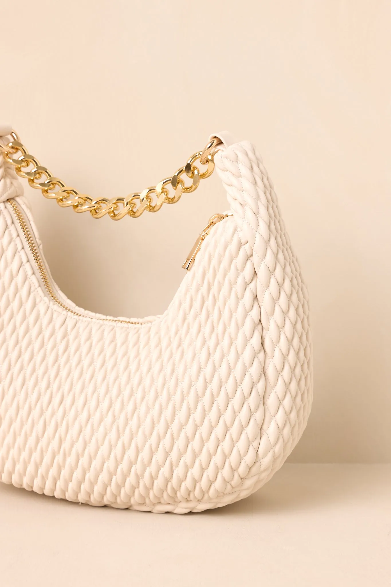 Streak Of Destiny Ivory Faux Leather Handbag