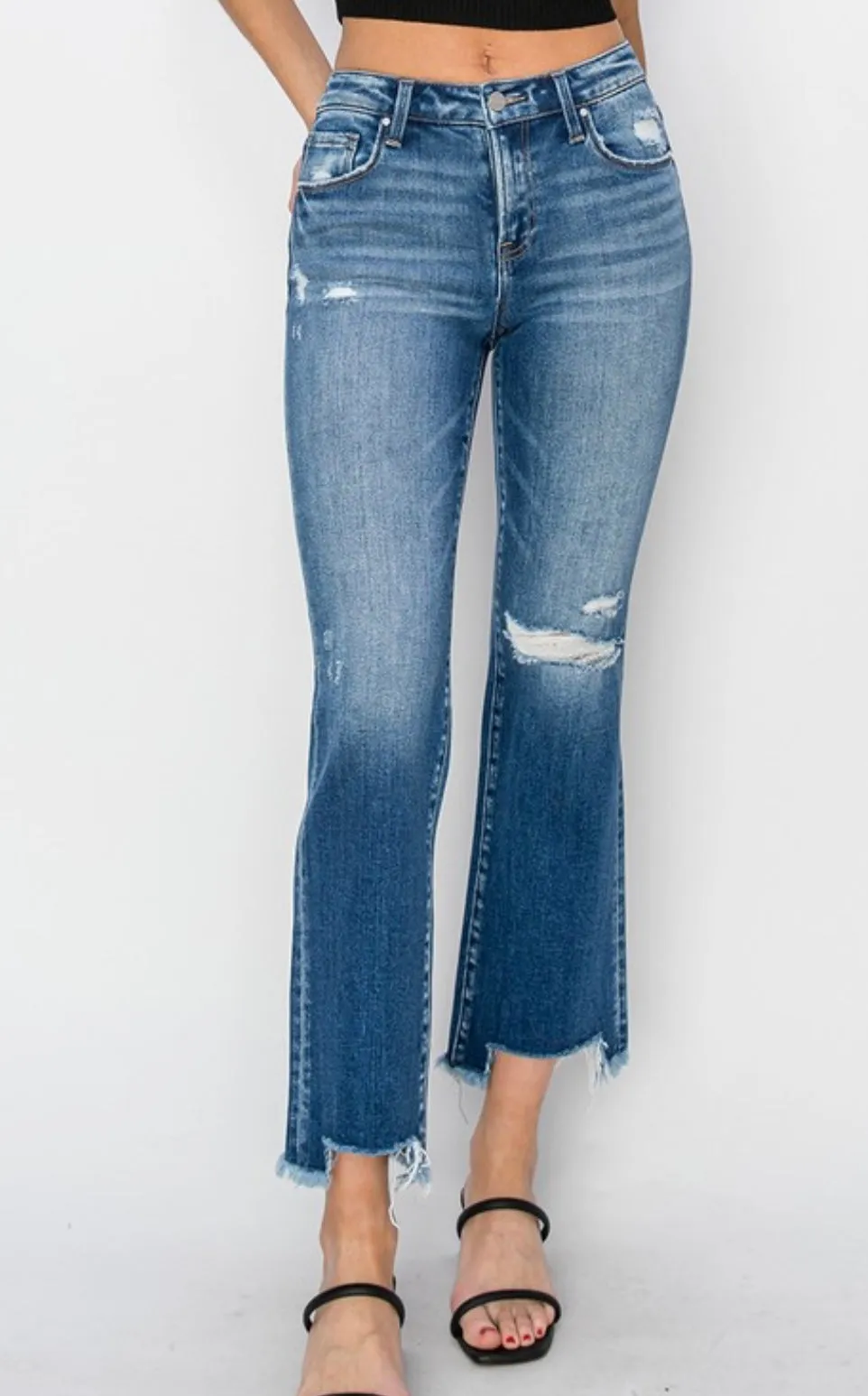 Sweet Sunsets Mid Rise  Cropped Jean