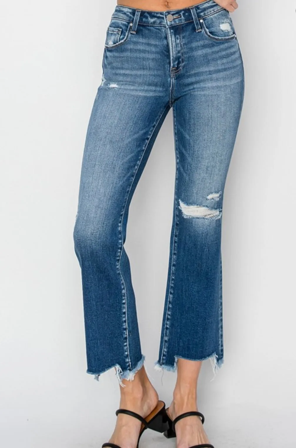 Sweet Sunsets Mid Rise  Cropped Jean