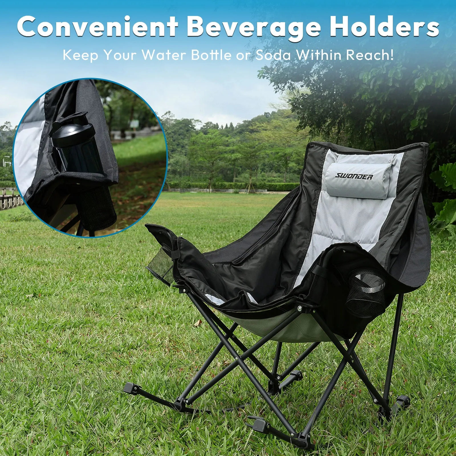 Swonder Oversized Rocking Camping Chair