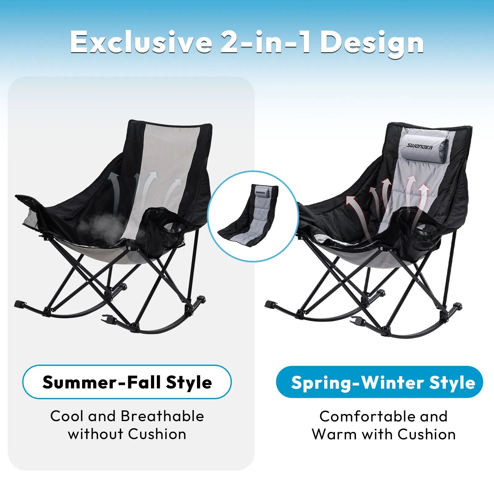 Swonder Oversized Rocking Camping Chair