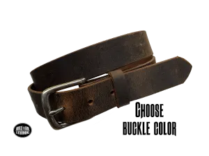 The Laramie Narrow Leather Belt