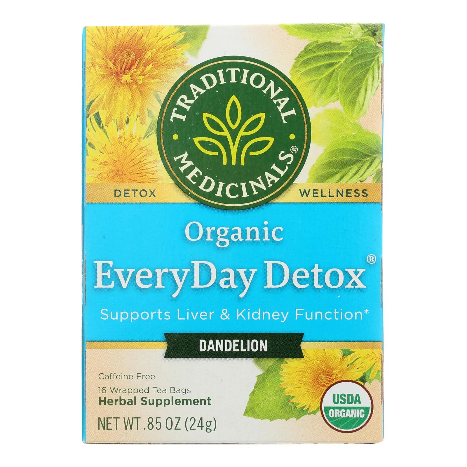 Traditional Medicinals Tea - Organc - Evrydy Detox - Dndln - 16 Ct - 1 Case