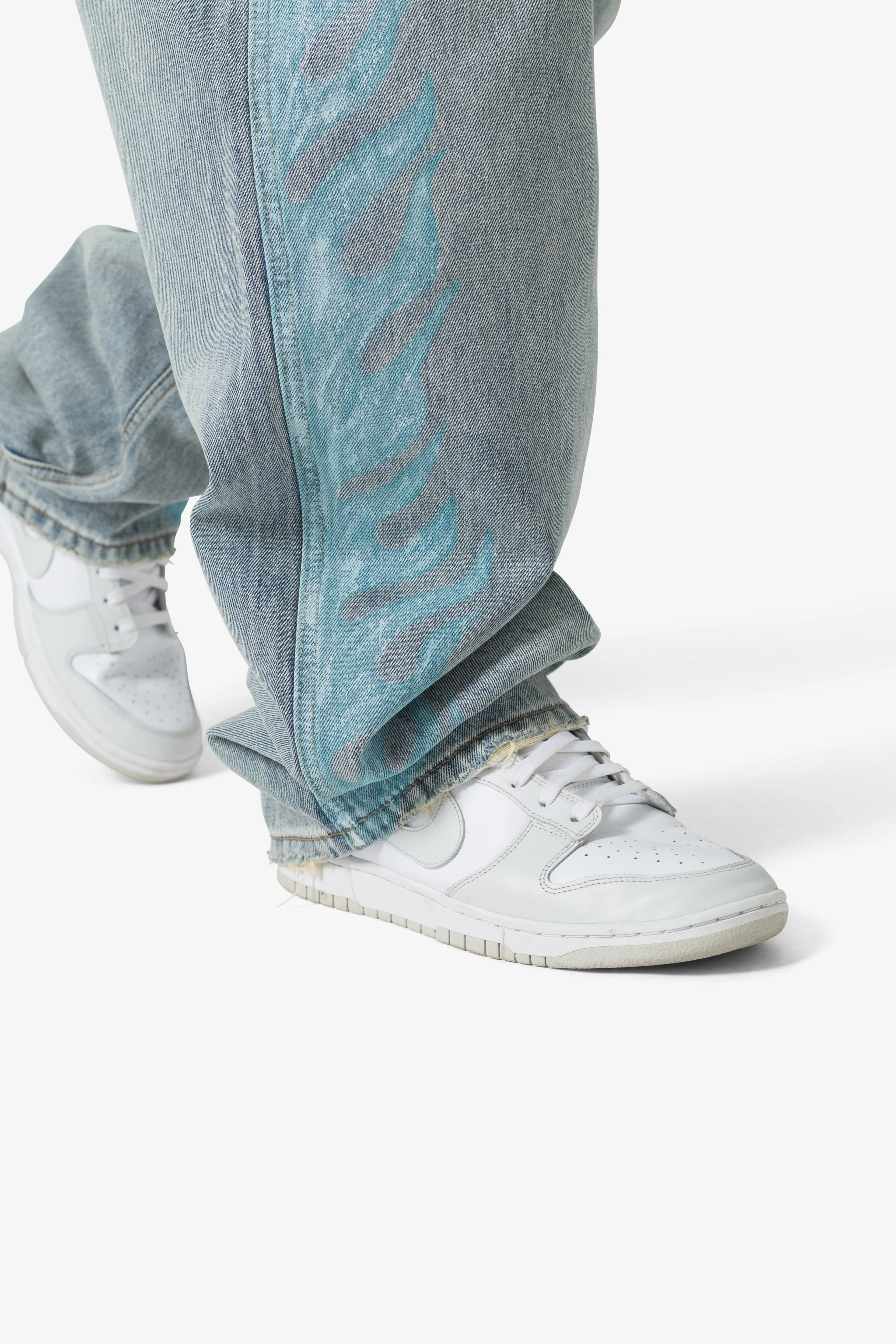 Ultra Baggy Flame Denim - Blue