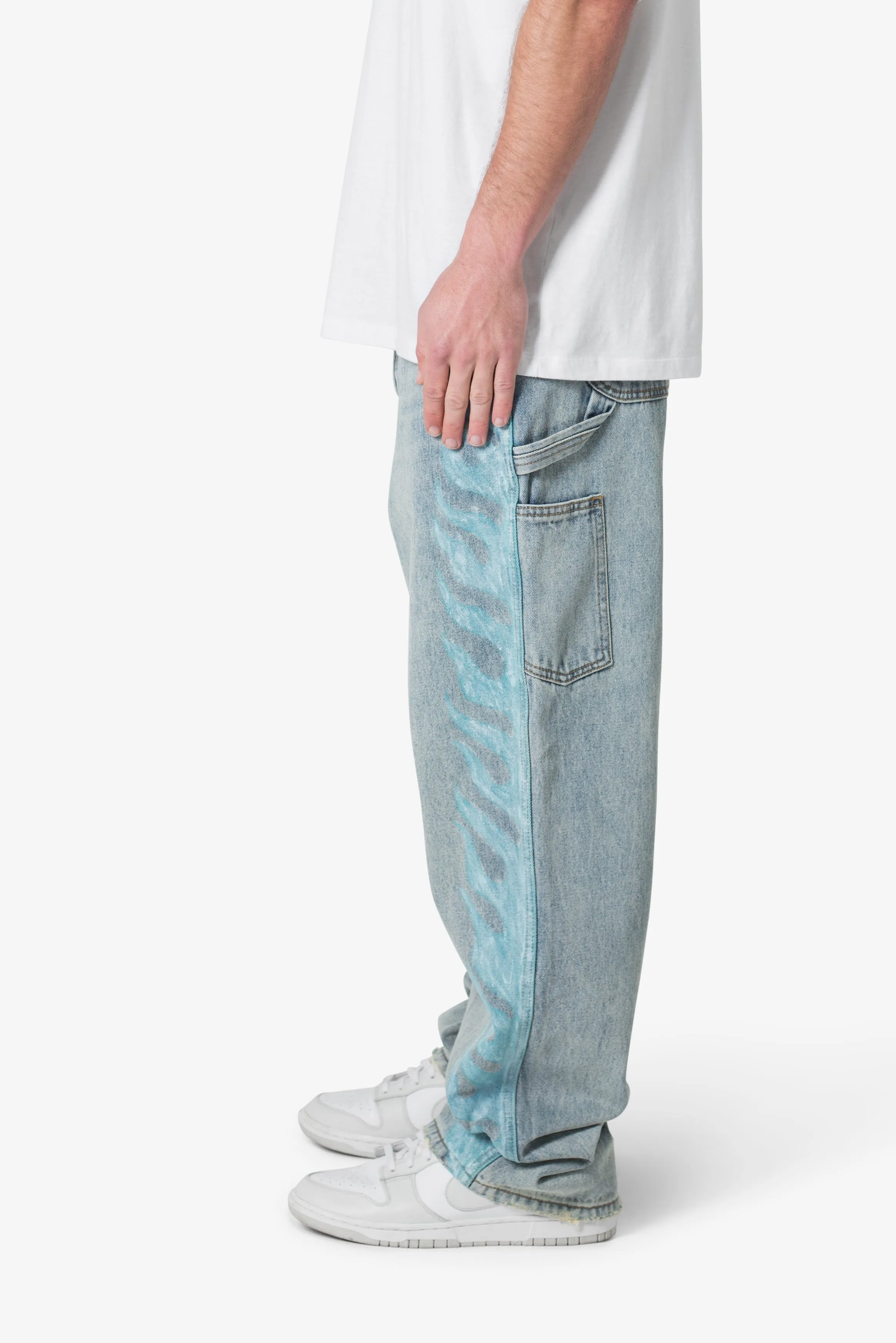 Ultra Baggy Flame Denim - Blue