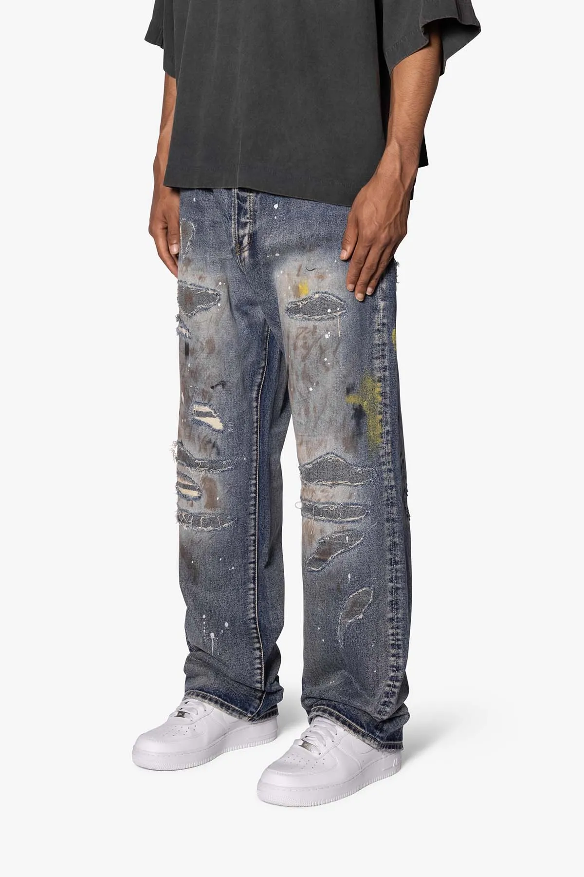 Ultra Baggy Overly Washed Denim - Blue