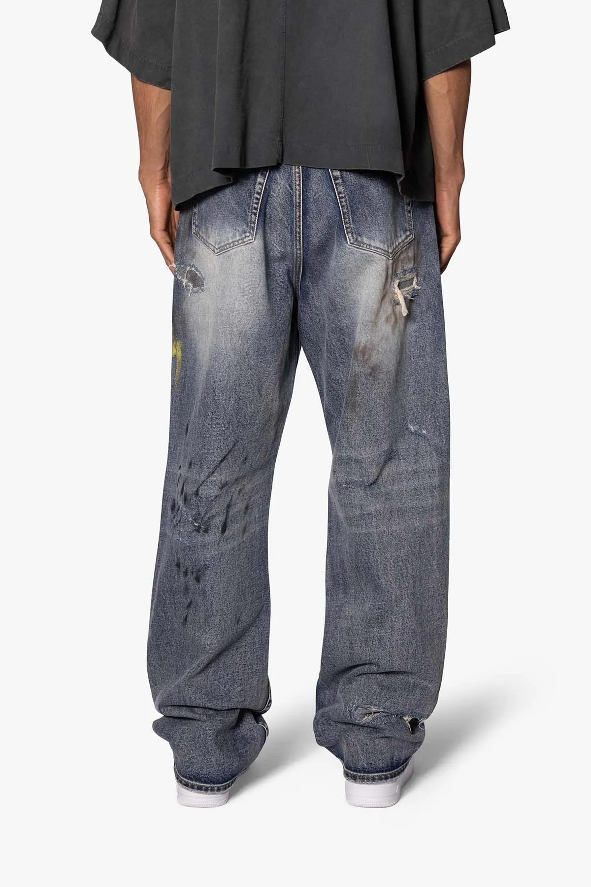 Ultra Baggy Overly Washed Denim - Blue