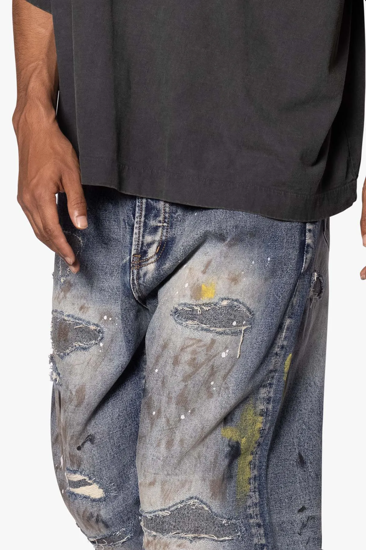 Ultra Baggy Overly Washed Denim - Blue