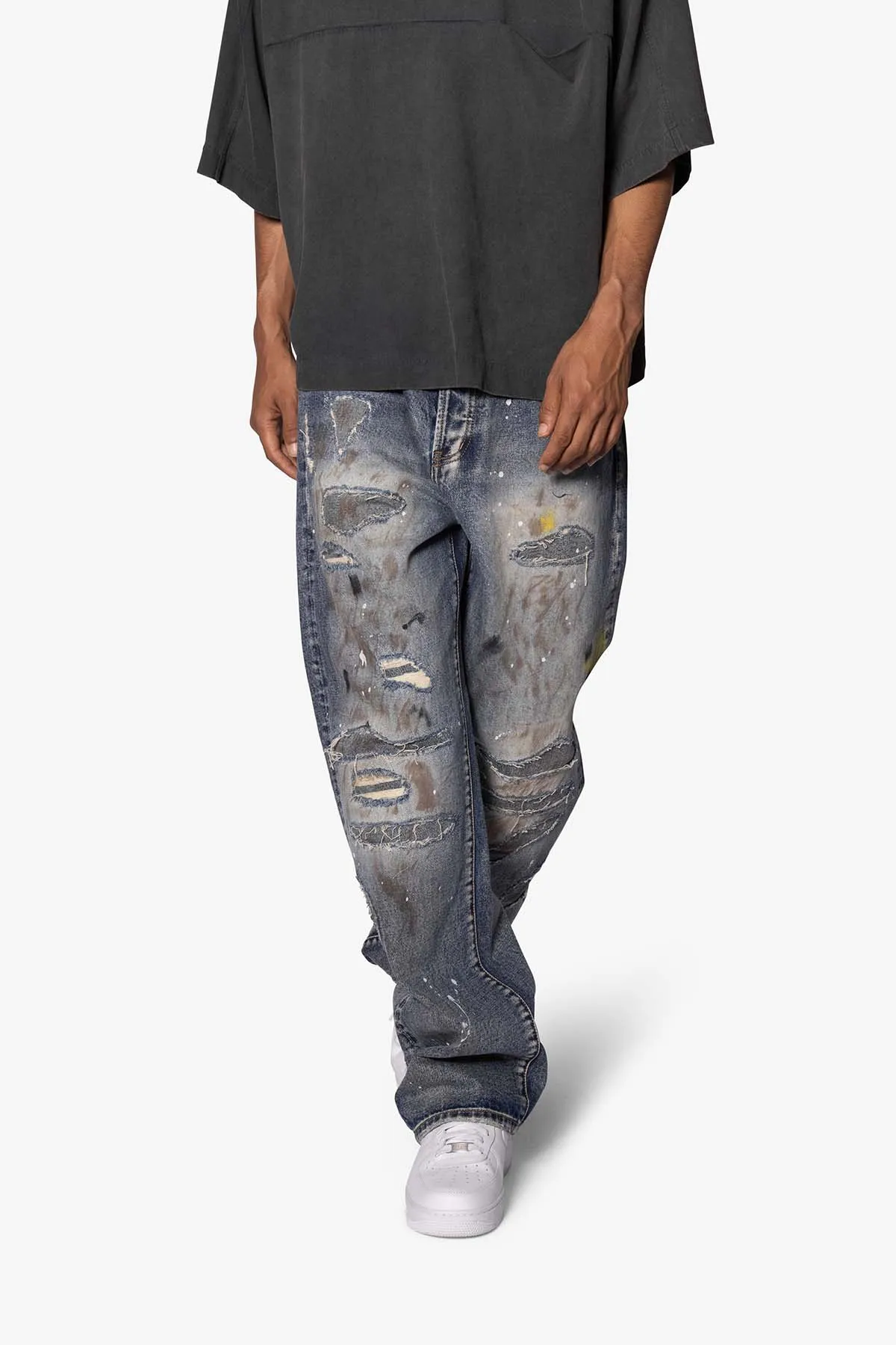 Ultra Baggy Overly Washed Denim - Blue