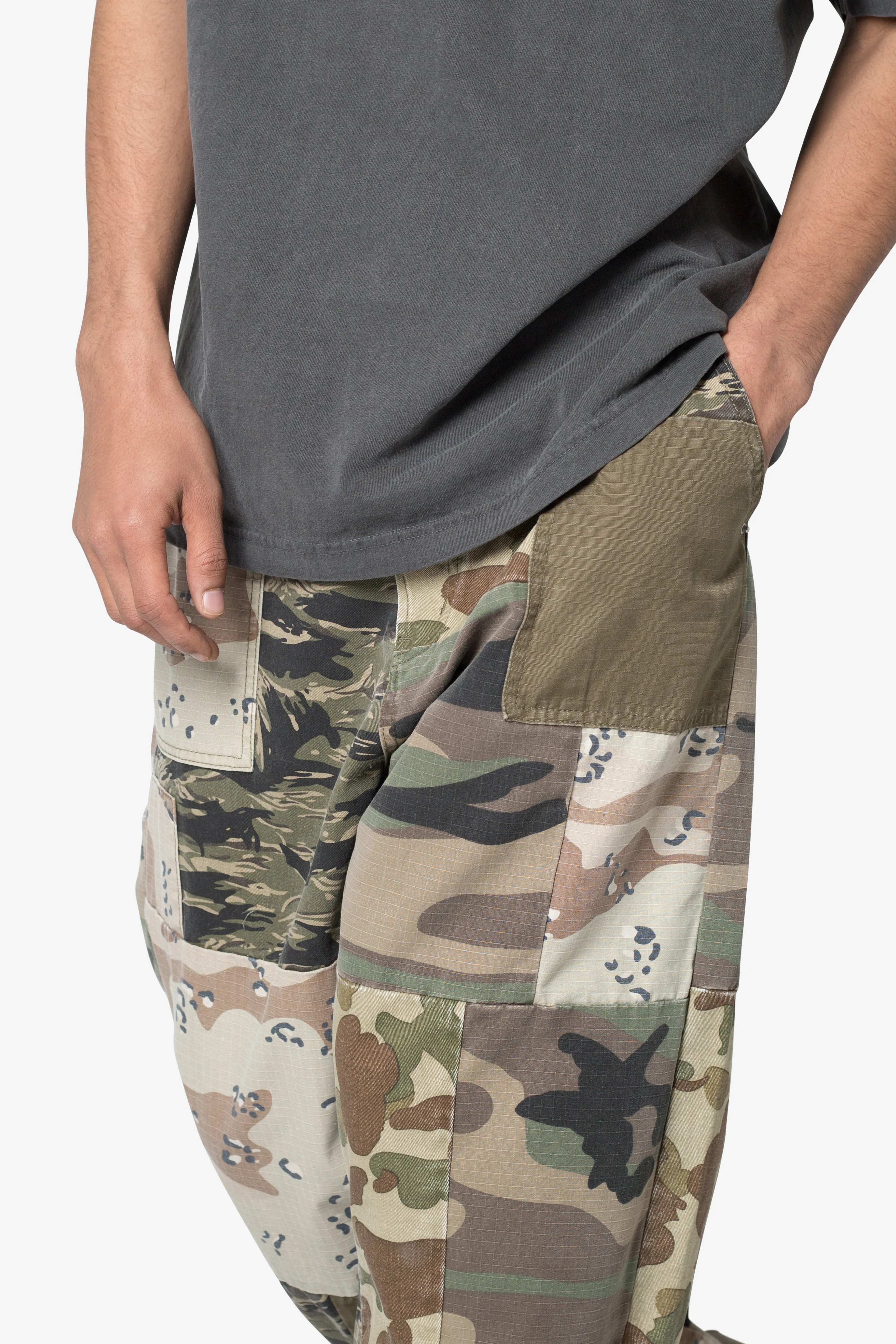 Ultra Baggy Patchwork Denim - Camo