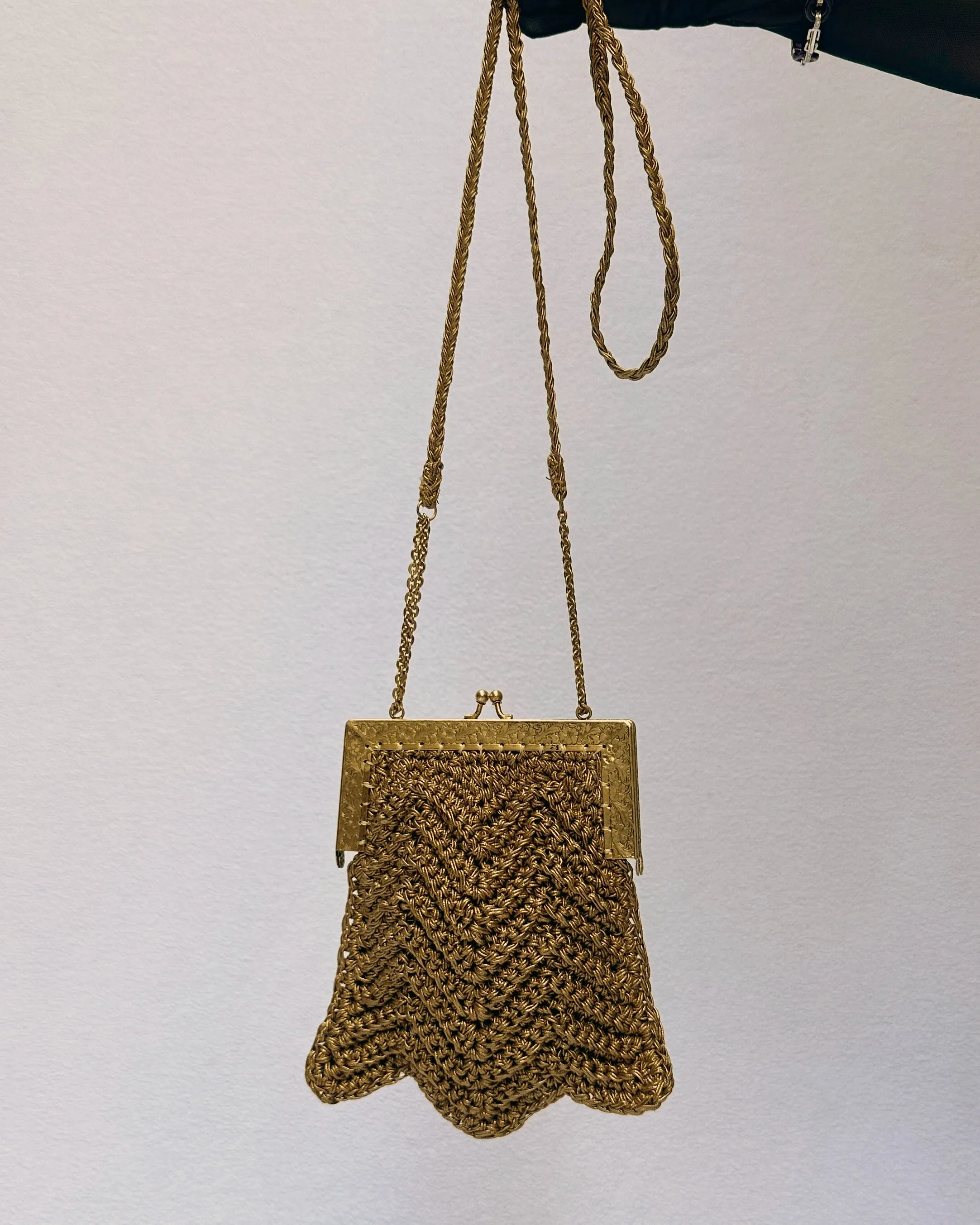 Vintage 1920s-Style Gold Frame Bag