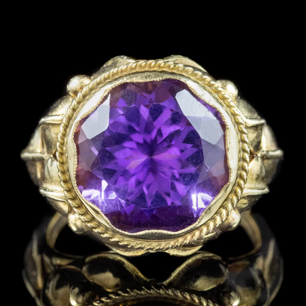 Vintage Amethyst Bishop Ring 8ct Stone