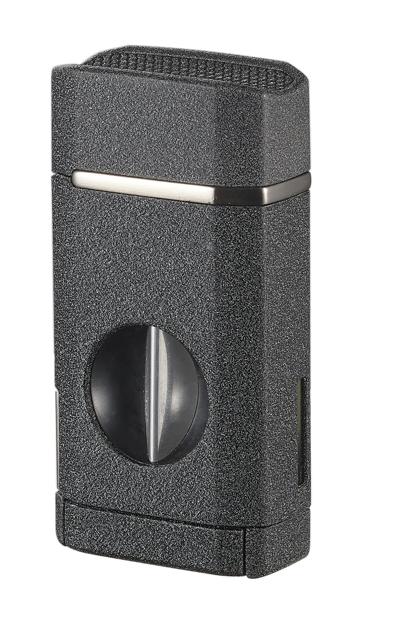 Visol Diablo Triple Torch Flame Lighter w/ Spring V Cutter - Black Crackle