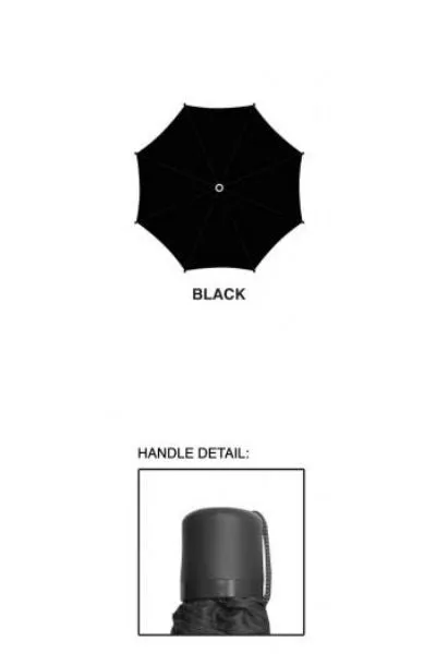 WeatherZone® 813 Manual Super Mini Umbrella, Black, 42" Coverage