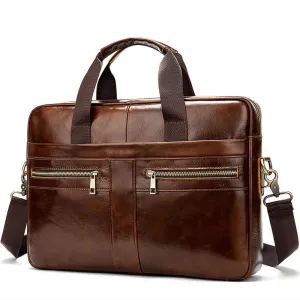 West Louis™ Top Genuine Leather Briefcase