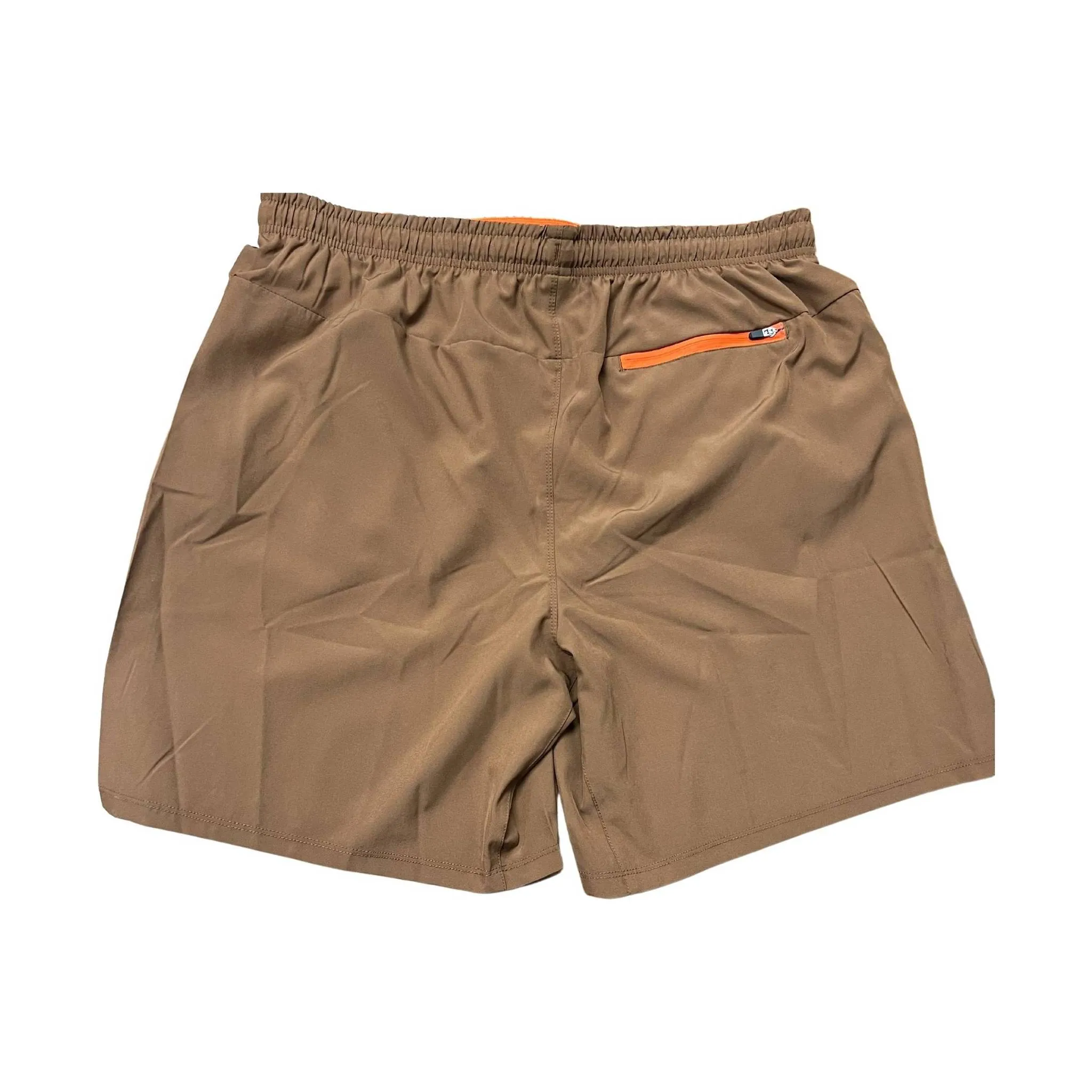 World Famous Men's Vicente Short - Dark Khaki/Orange FINAL SALE