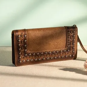 Wrangler Studded Wallet~ Brown