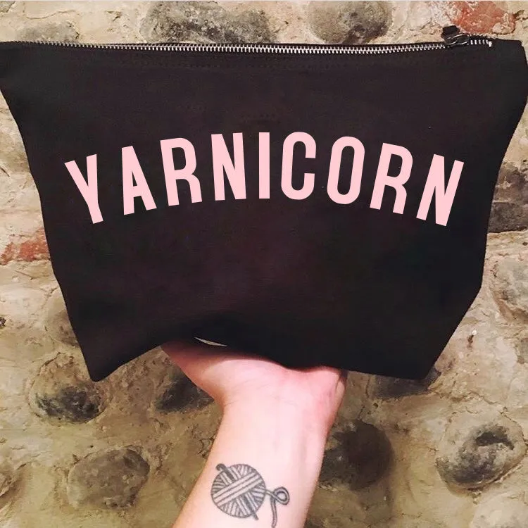 YARNICORN Project Bag - Cotton Zip Up Bag