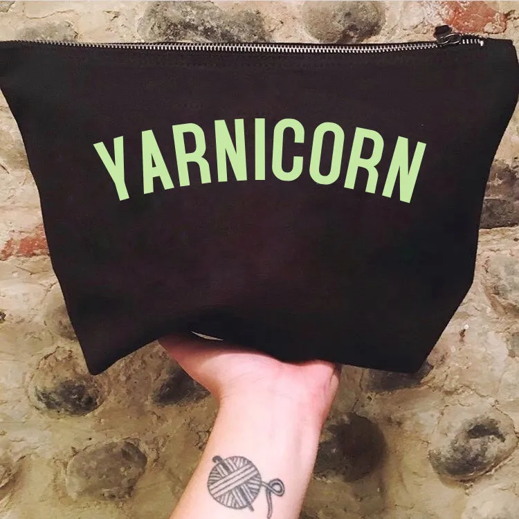 YARNICORN Project Bag - Cotton Zip Up Bag